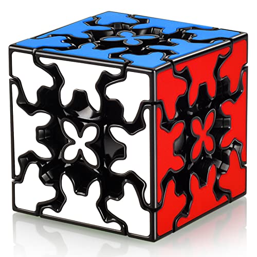 QY Toys 3X3 Gear Cube 3x3x3 3D Gear Cubo Shift Velocidad Puzzle Cubo Magico Negro