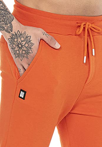 Redbridge Pantalón Chandal para Hombre Joggers Sweat-Pants Básicos Naranja XXL