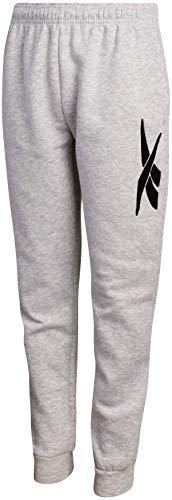 Reebok Boys Athletic Fleece Jogger Pants, Size Small, Light Heather Grey