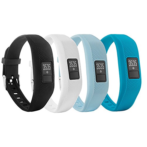 Repuesto de correa con hebilla para reloj Fit-power de silicona suave para pulsera fitness Vivofit 3 Garmin (sin rastreador), 4 Colors