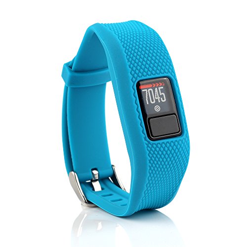 Repuesto de correa con hebilla para reloj Fit-power de silicona suave para pulsera fitness Vivofit 3 Garmin (sin rastreador), 8 Colores