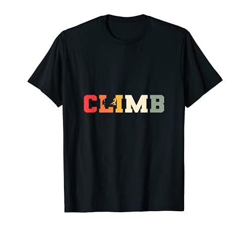 Retro Climb Climber Rock Climbing Dome Alpinismo Boulder Camiseta
