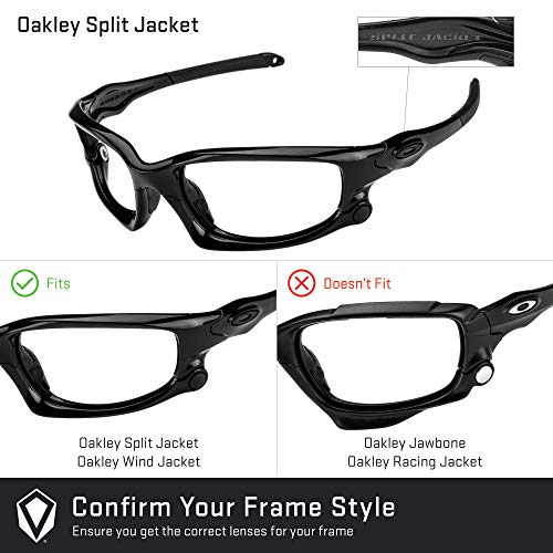 Revant Lentes de Repuesto Compatibles con Gafas de Sol Oakley Split Jacket (Ajuste Asiático), Polarizados, Plasma Morada MirrorShield