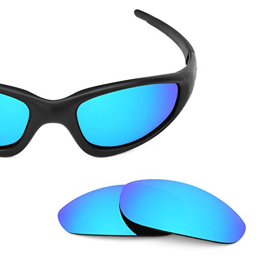 Revant Lentes de Repuesto Compatibles con Gafas de Sol Oakley Straight Jacket (1999), Polarizados, Azul Hielo MirrorShield