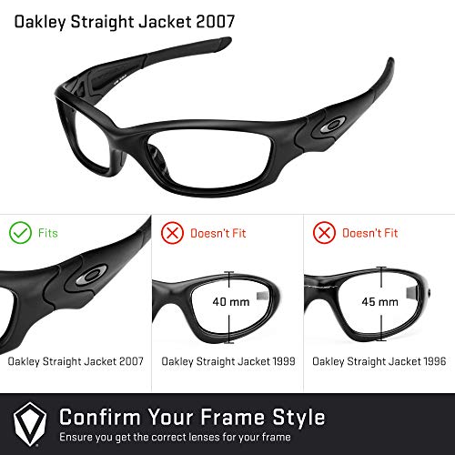 Revant Lentes de Repuesto Compatibles con Gafas de Sol Oakley Straight Jacket (2007), Polarizados, Negro Cromado MirrorShield