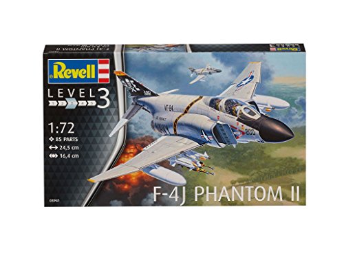 Revell-F-4J Phantom II, Kit de Modelo, Escala 1:72 (3941) (03941), 24,5cm