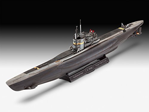 Revell Maqueta Submarino alemán Type VII C/41, Kit Modello Escala 1:350 (5154) (05154), Color incoloro, 19,2 cm de Largo