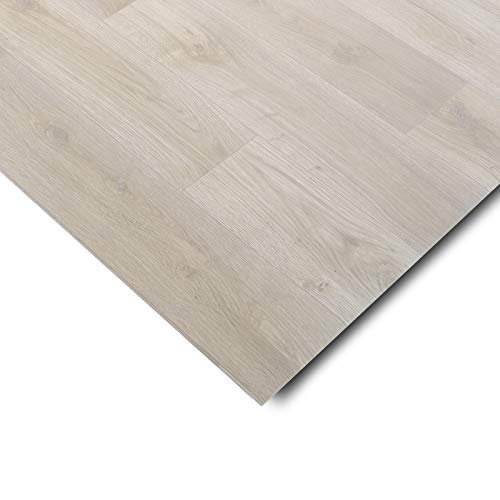 Revestimiento de suelo CV en imitación de madera, suelo de PVC en muchos diseños diferentes, se vende por metros, antideslizante y fácil de limpiar, suelo de vinilo (200 x 100 cm, Albus 3)