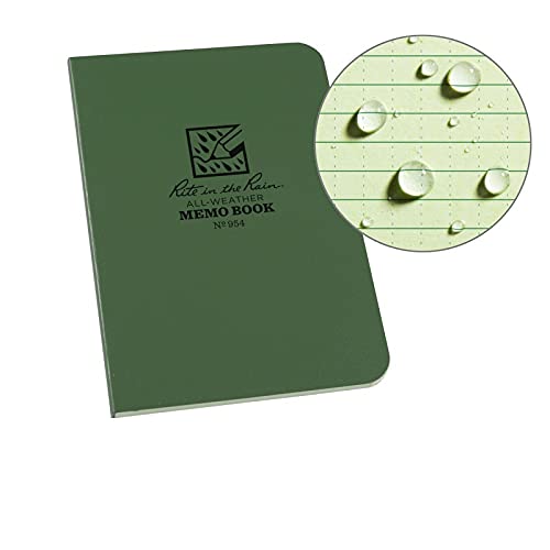 Rite in the Rain All-Weather Cuaderno de bolsillo, Resistente a la intemperie, Verde, 8,9 x 12,7 cm (3,5 x 5 pulgadas)