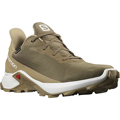 Salomon Alphacross 3 Gore-Tex Zapatos de Trail Running, Hombre, Marrón (Kangaroo/White/Kelp), 40 EU