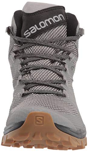 Salomon Outline Mid Gore-Tex (impermeable) Hombre Zapatos de trekking, Gris (Frost Gray/Black/Alloy), 42 EU