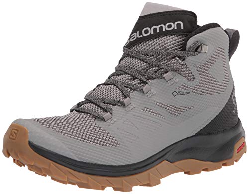 Salomon Outline Mid Gore-Tex (impermeable) Hombre Zapatos de trekking, Gris (Frost Gray/Black/Alloy), 42 EU