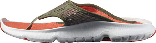 Salomon Reelax Break 5.0 Hombre Zapatos de recuperación, Verde (Deep Lichen Green/White/Cherry Tomato), 41 ⅓ EU