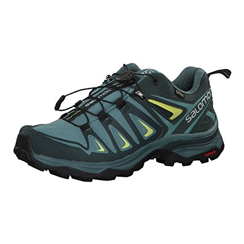 Salomon X Ultra 3 Gore-Tex (impermeable) Mujer Zapatos de trekking, Azul (Artic/Darkest Spruce/Sunny Lime), 40 EU