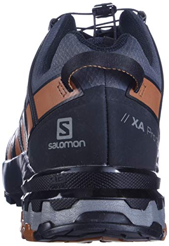 Salomon XA Pro 3D V8 Gore-Tex (impermeable) Hombre Zapatos de trail running, Negro (Ebony/Caramel Cafe/Black), 42 ⅔ EU