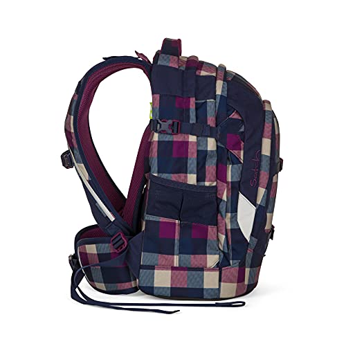 satch Pack Berry Carry, ergonomischer Schulrucksack, 30 Liter, Organisationstalent, Lila/Blau