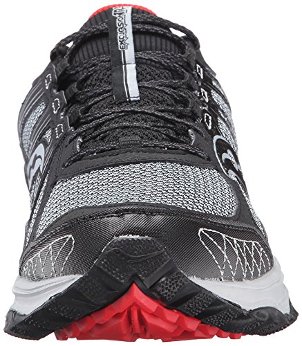 Saucony Men's Grid Excursion TR10 Running Shoe, Grey/Black/Red , 11 M US