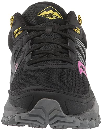 Saucony Women's S10584-20 Excursion TR 14 Running Shoe, Black | Purple | Yellow - 10.5 M US