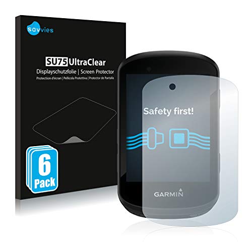 savvies Protector Pantalla Compatible con Garmin Edge 530 (6 Unidades) Película Ultra Transparente
