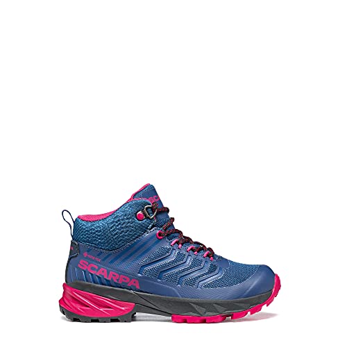 Scarpa Rush Mid GTX, Zapatillas de Trail Running para niños, Blue-Fuxia Gore-Tex Free-Dome Kid, 31 EU