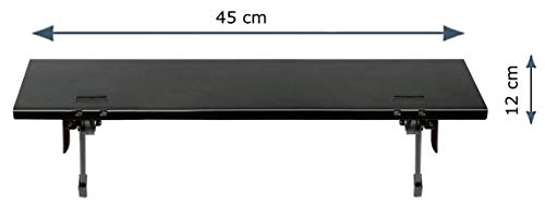 SCHWAIGER -661804- Sistema de Estante de TV 18" Gran Soporte Superior de TV en LED LCD TV de Pantalla Plana para Altavoces Grandes Antena del Receptor Barra de Sonido en el Soporte de Pared de TV