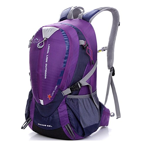 Scisu Mochila de senderismo al aire libre de 25 l mochila de ciclismo mochila impermeable montañismo bolsa púrpura