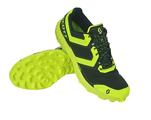 Scott Zapatillas de correr para mujer Supertrac RC 2, color negro/amarillo, 10,5 US/42,5 EU