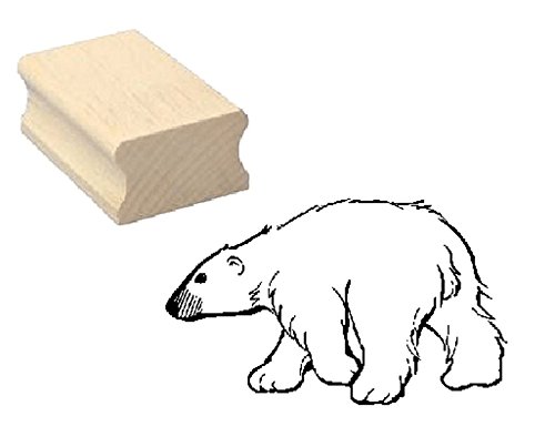 Sello sellos de madera diseño sello « Comic Eisbär » Scrapbooking – Embossing kinderstempel Animales sello Aktis Hielo Polo Norte