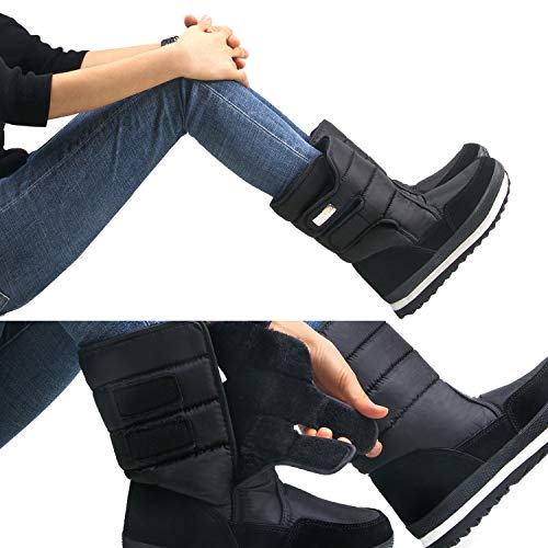 Shenji Zapatos de mujer de invierno - Botas de nieve H1037 Negro 38