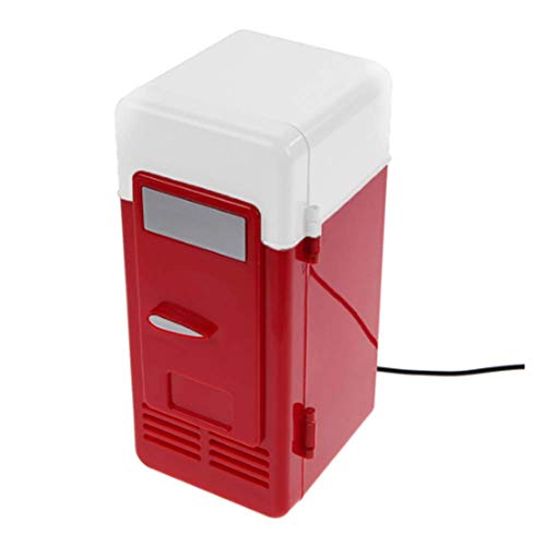 SHKUU Mini Nevera con congelador Mini Nevera portátil pequeña para Dormitorio Exterior USB Coca Cola Mini Nevera