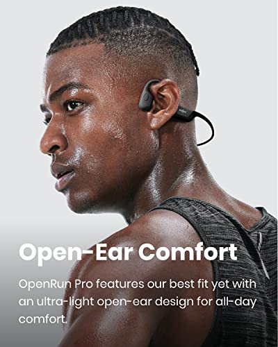 Shokz OpenRun Pro, Auriculares Conduccion Osea,Diseño Open-Ear,Auriculares Inalambricos Deportivos,Bluetooth 5.1, 10h Duración Batería,Carga Rápida,Running,Sport【2022 Buque Insignia】