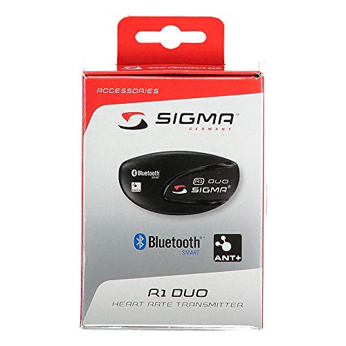Sigma Sport 20331 Sigma Transmisor de Frecuencia Cardíaca R1 Duo (Ant+/Bluetooth Smart), Negro
