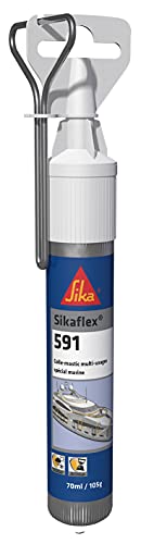 Sika Flex-591 - Pegamento híbrido multiusos para uso marítimo interior y exterior, 70 ml (sikaflex 291i)