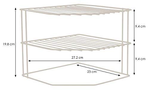 simplywire - Estantes para platos - Organizador de armarios de cocina - Diseño de 3 niveles - Blanco