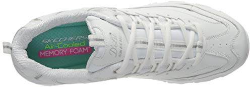 Skechers D'Lites-Fresh Start, Zapatillas Mujer, White, 38.5 EU