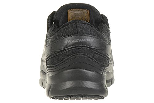 Skechers Eldred, Zapatos de Seguridad Mujer, Negro (BLK Black Leather), 39 EU