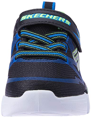 Skechers Flex-Glow, Zapatillas, Multicolor (BBLM Black Textile/Synthetic/Blue & Lime Trim), 30 EU