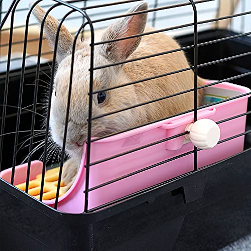 SMELL & SMILE Arenero de plástico de Conejo para Mascotas Entrenador de Orinal fácil de Limpiar esquineras Conejos Color Aleatorio (SOY0092)