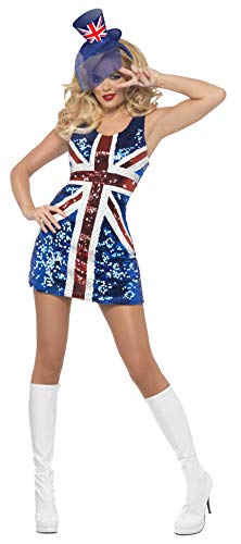 Smiffy's - Disfraz de bandera inglesa para mujer, talla L (UK 16 - 18) (25001L)