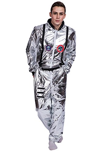 Snuter Traje de Astronauta Traje Espacial Adulto Plateado Mono de Astronauta para ninos Carnaval de Halloween Astronauta Cosplay