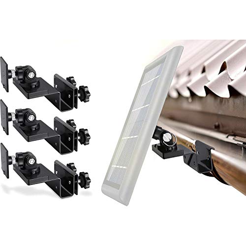 Soporte de canalón Wasserstein Compatible con cámaras Ring, Arlo, Blink, Reolink y Paneles Solares Compatibles