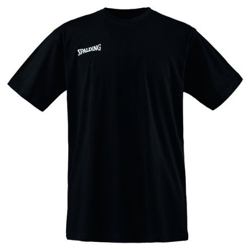Spalding Promo tee Black L Camiseta, Unisex Adulto, Negro