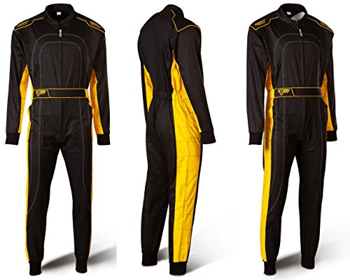 Speed Kart Mono Negro/Amarillo – Denver HS de 2 Modelo 2018 Racewear, Tiempo libre, color negro y amarillo, tamaño medium