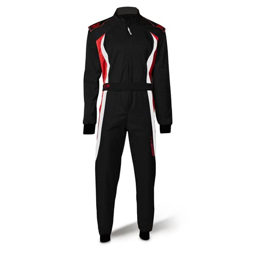 Speed Kartoverall Barcelona RS-2 – Nivel 2 CIK FIA Aprobado Racing Suit – Rennoverall negro/rojo (XXL)
