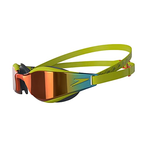 Speedo Fastskin Hyper Elite Mirror Gafas de natación, Adultos Unisex, Atomic Lime/Salso/Orange Gold (Multicolor), Talla Única