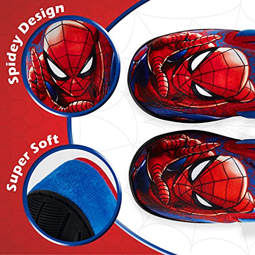 Spiderman Zapatillas Casa Niño, Zapatillas Niño con Suela Antideslizante, Merchandising Oficial Regalos para Niños (Rojo, 33 EU, numeric_33)