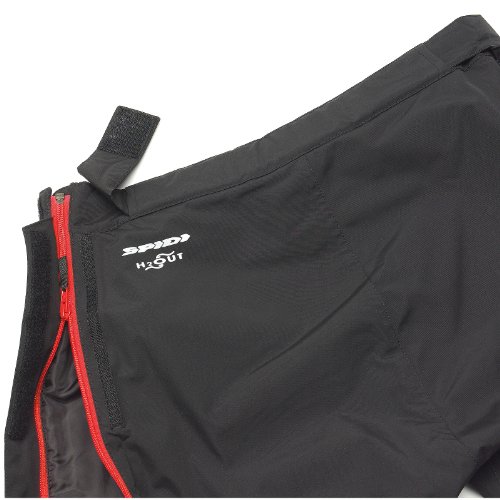 SPIDI Pantalones Impermeables de Motorista Superstorm H2Out, Negro/Azul, M