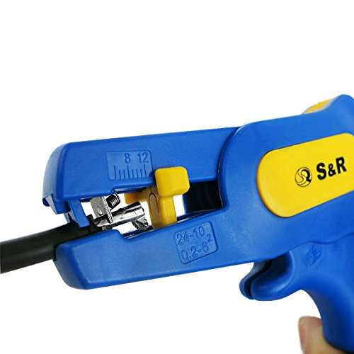 S&R Automática pelacables 0,2-6mm² rápido desprendimiento de herramienta con corte a 2mm² AWG 10-24