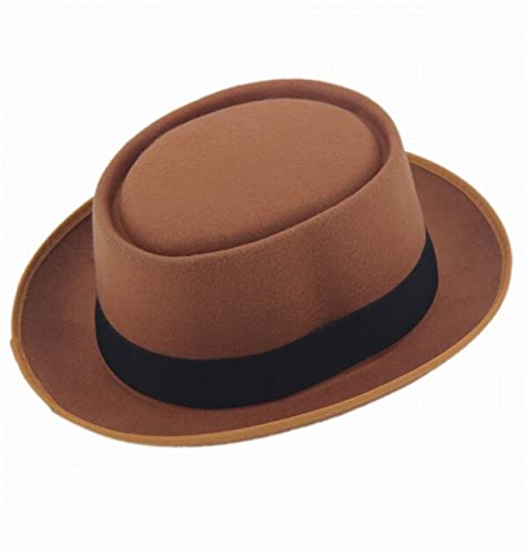 SSHUN 2016 Nuevo Otoño Invierno Hombre Feminino Cálido Sombrero Fedora GentlemanFelt Pork Pie Panamá Crushable Top Hat-Black, sfsdfsa