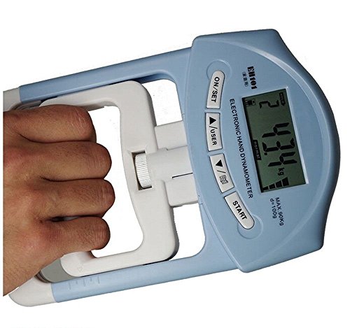 SUAVER 200 Lb/90 kg Dinamómetro Digital de mano fuerza de agarre Medición Meter Auto captura mano Grip de alimentación